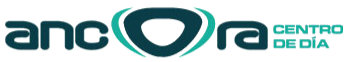 Un logotipo para Ancora Centro de Día sobre un fondo blanco.