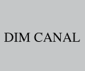Texto "DIM CANAL" sobre fondo gris.