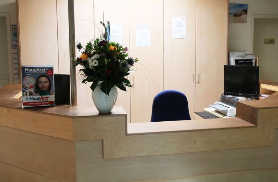 Empfang der Gemeinschaftspraxis Dr. med. Hans-Joachim und Dr. med. Sabine Hefner
