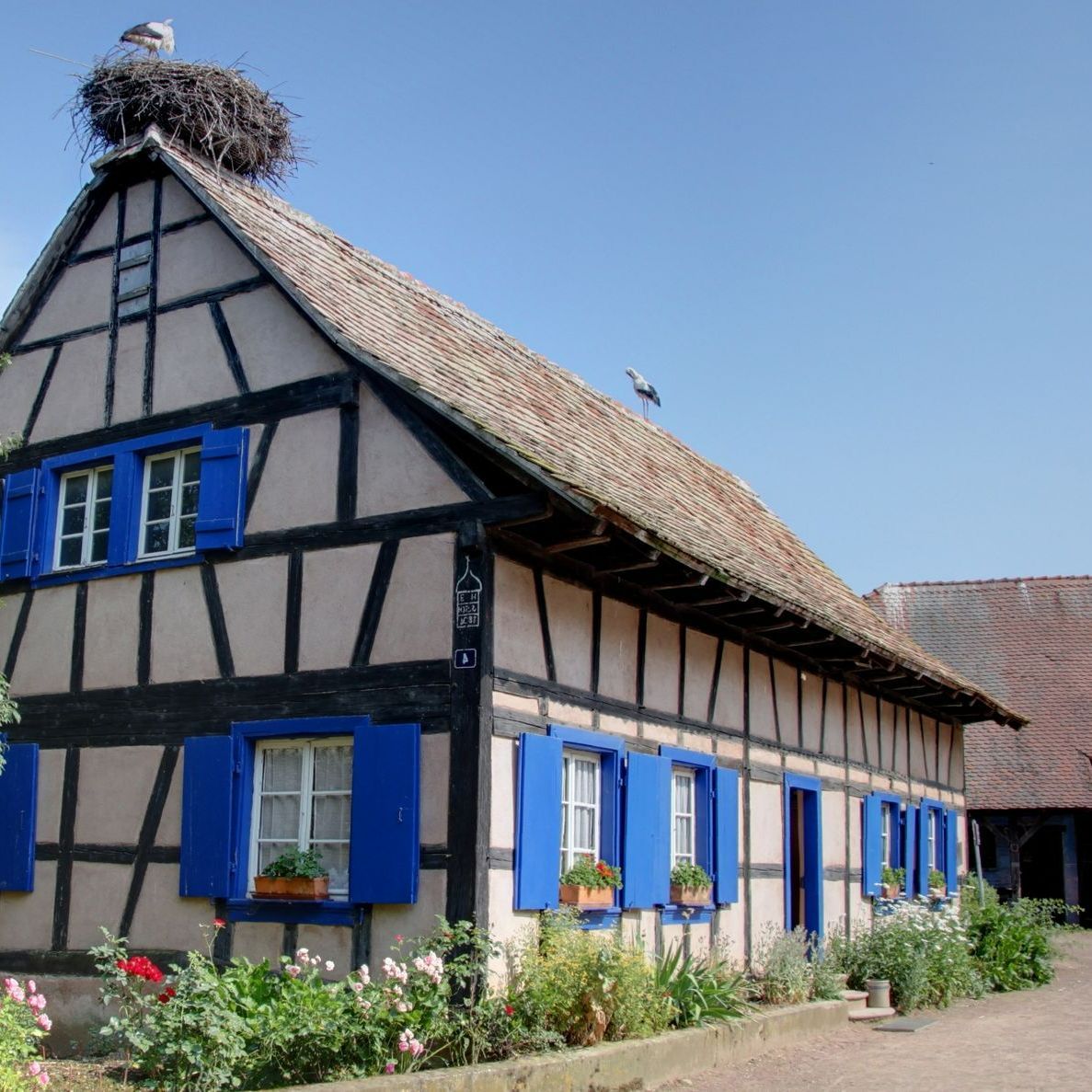 Façade de maison alsacienne