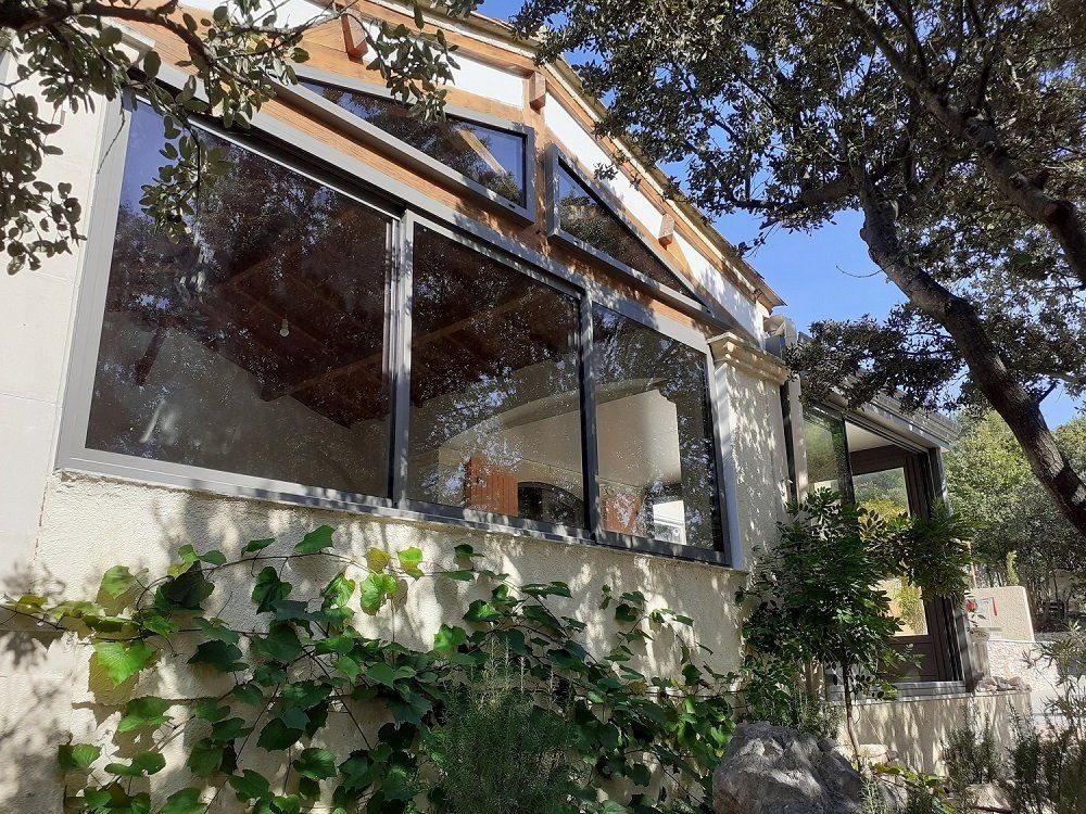 Véranda Aluminium à toit plat - Isle Sur La Sorgue - Pose en Octobre 2020