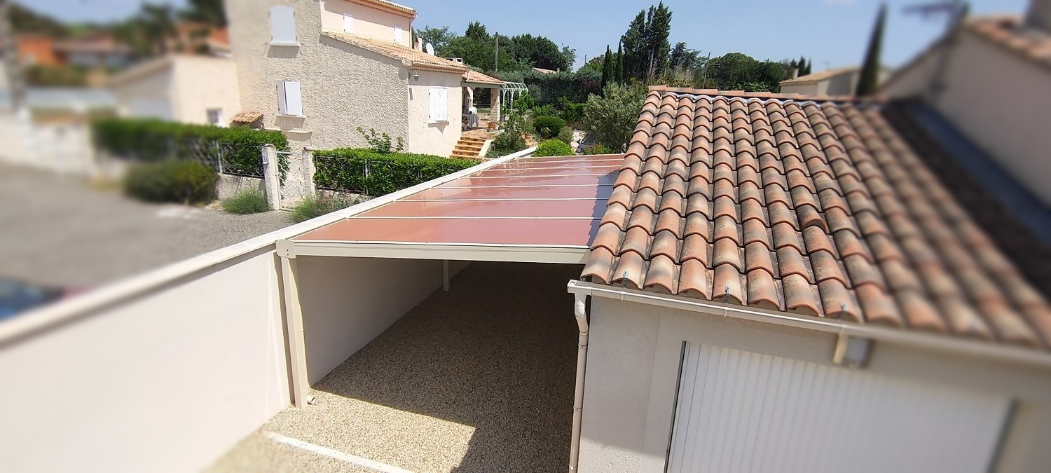 Abris de voiture carport en aluminium sur mesure Avignon Vaucluse - Avril 2022