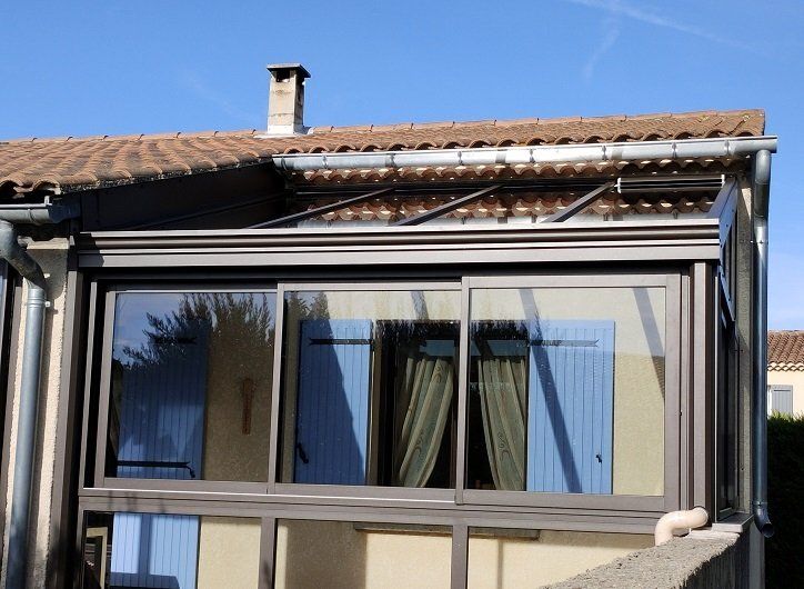Véranda toiture vitrée - Jonquières - Pose en Novembre 2020