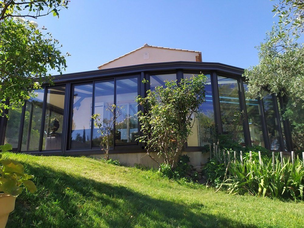 VERANDA RAYONNANTE TOITURE VITREE - BEDARRIDES - VAUCLUSE - Pose en Juin 2020