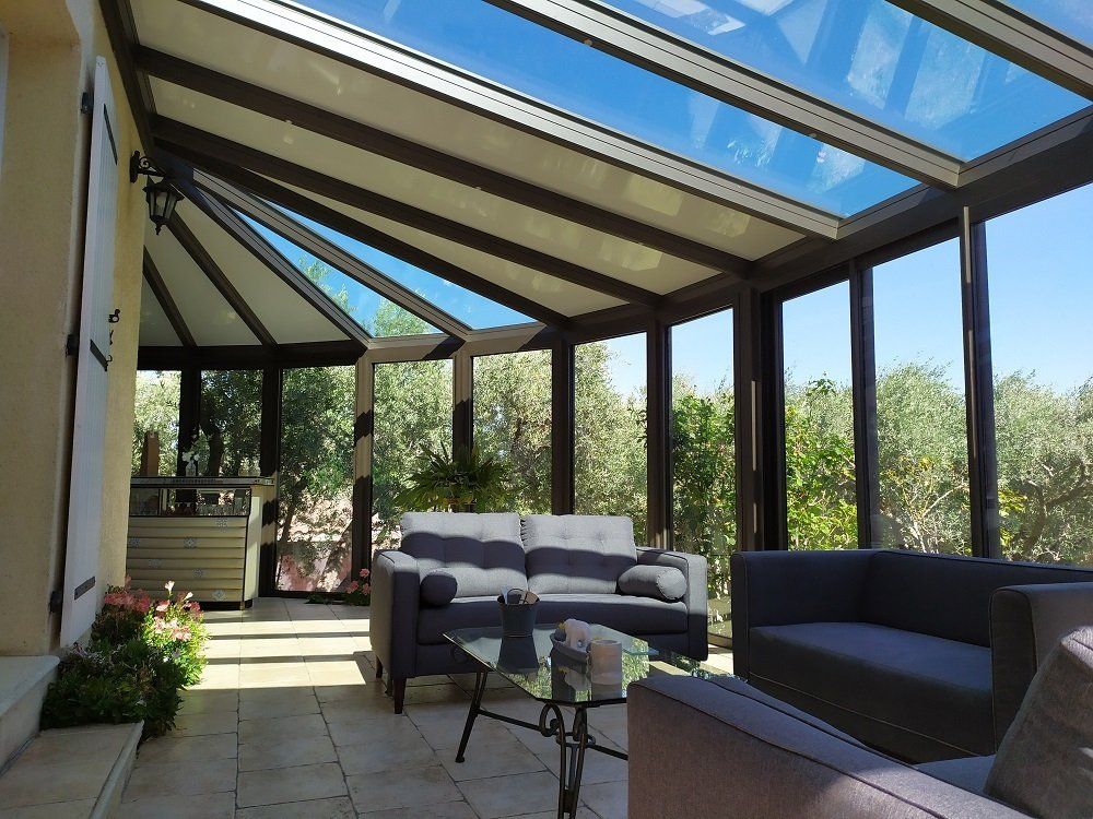 VERANDA RAYONNANTE TOITURE VITREE - BEDARRIDES - VAUCLUSE - Pose en Juin 2020