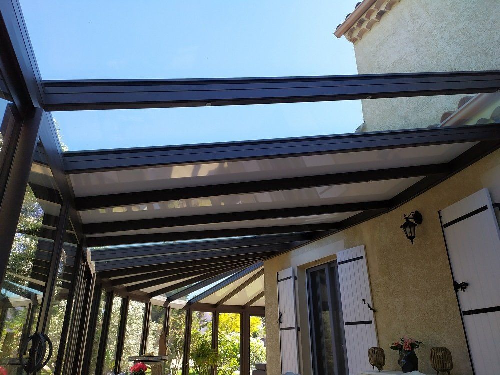 VERANDA RAYONNANTE TOITURE VITREE - BEDARRIDES - VAUCLUSE - Pose en Juin 2020
