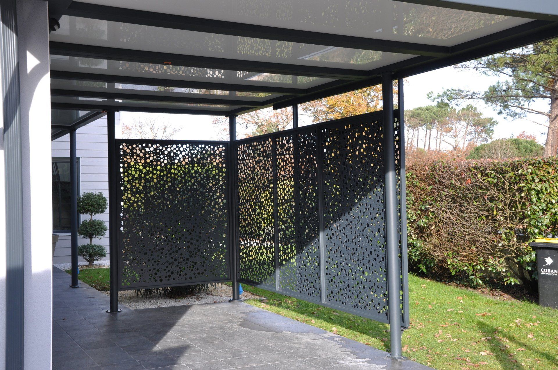 brise-vue bulle panneau coulissant 7016 Andernos