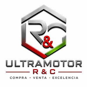 Logo de ULTRAMOTOR R&C con hex&aacute;gono gris, letras negras y rojas, y lema &ldquo;Compra &middot; Venta &middot; Excelencia&rdquo;