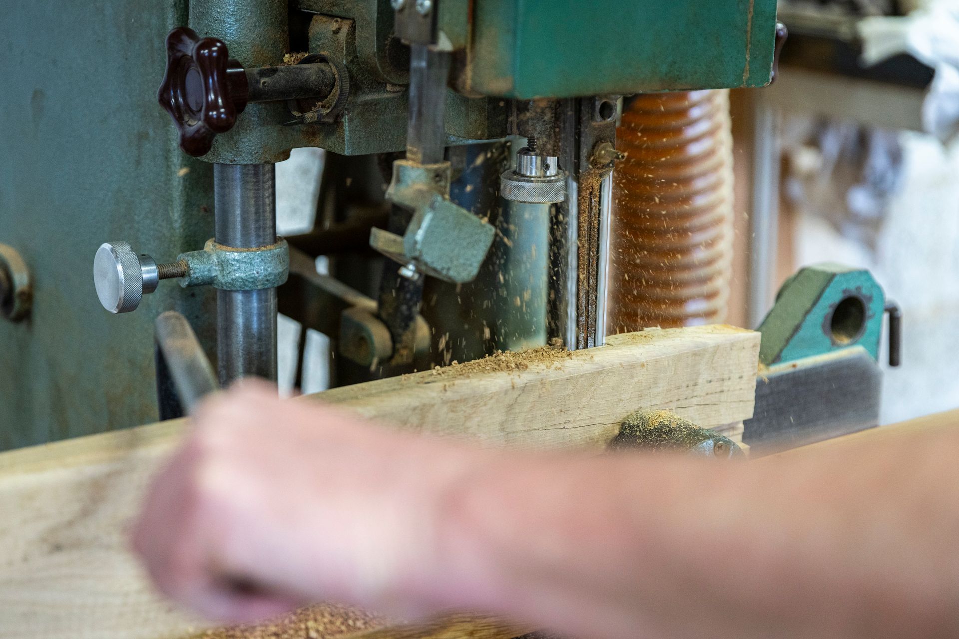 Usinage d'une pièce de bois