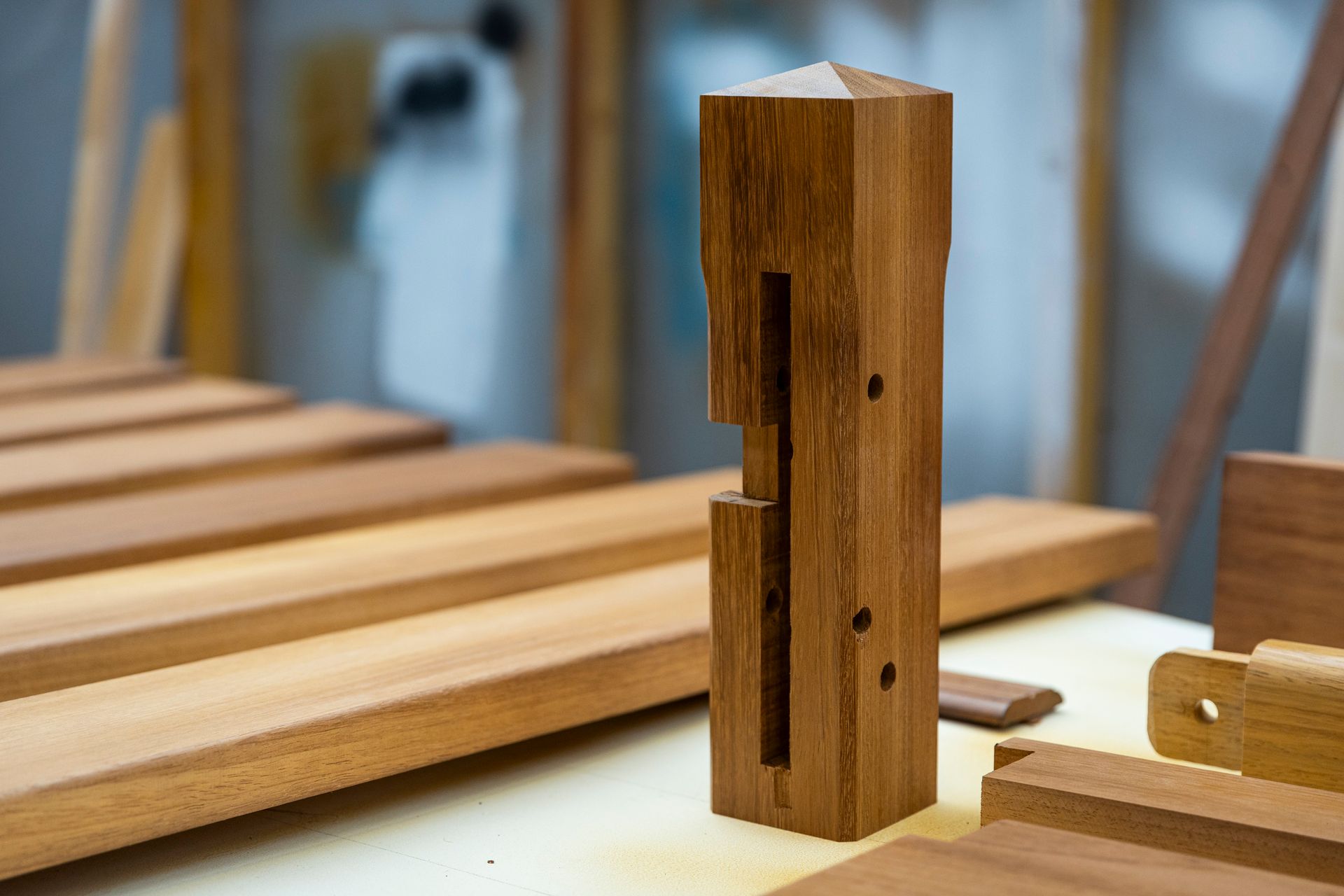 Focus sur une pièce de bois