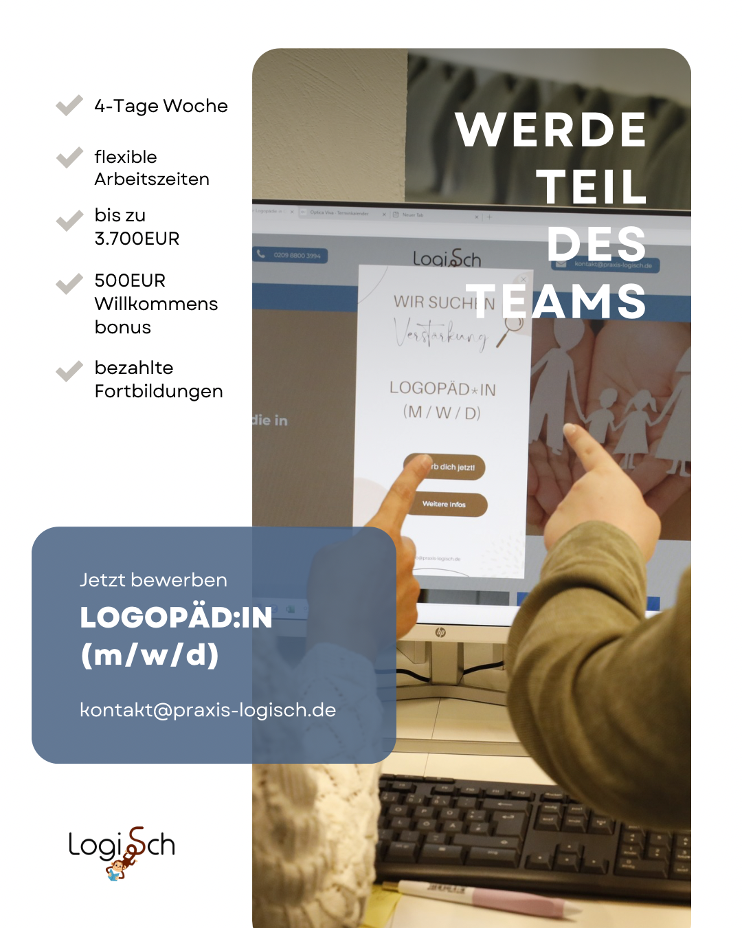 Stellenanzeige Logopäd*in | Sprachtherapet*in | Praxis LogiSch