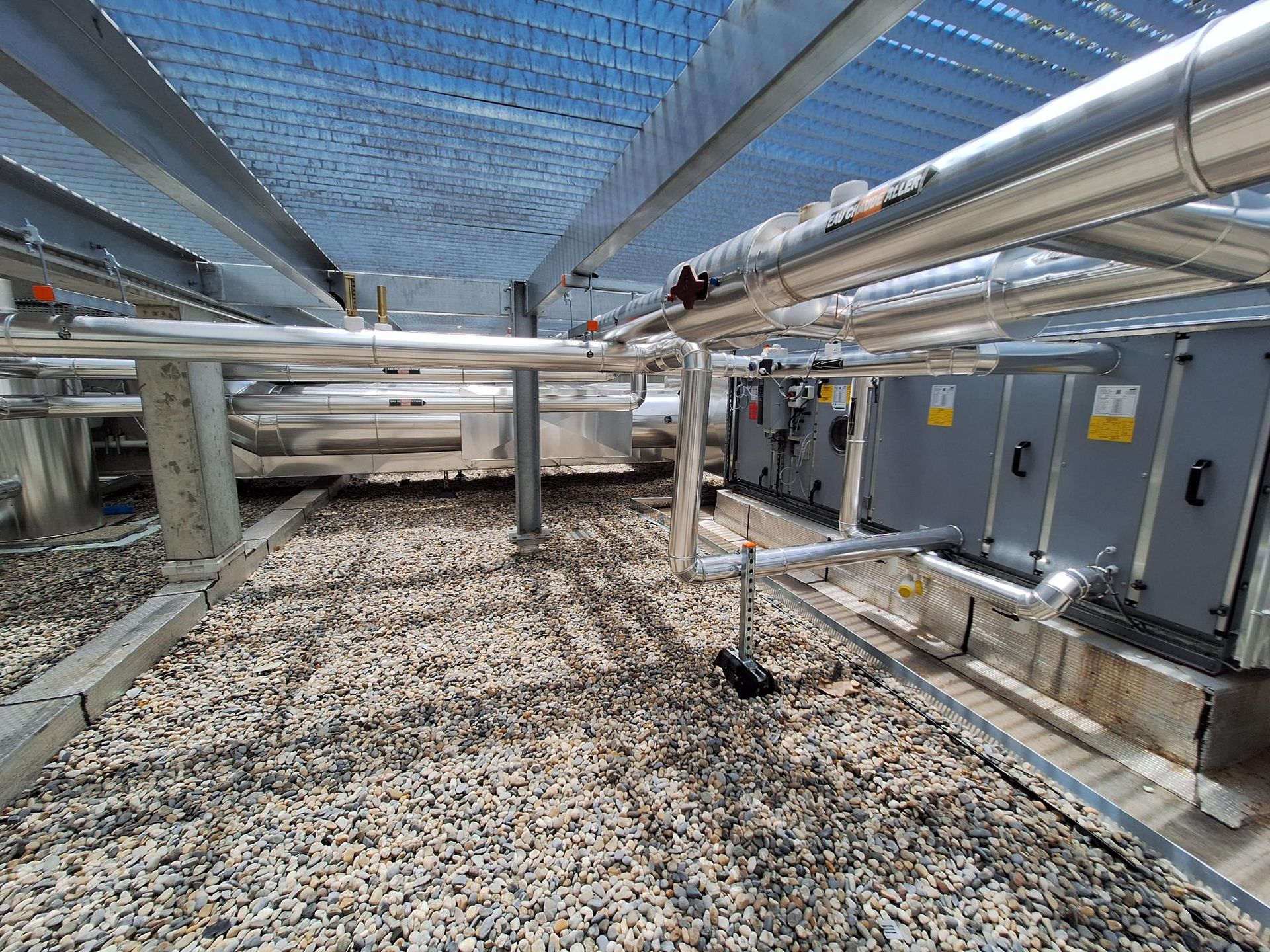 Installation industrielle sur toiture 