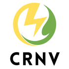 Logo de CRNV. Un &eacute;clair jaune &agrave; l'int&eacute;rieur d'un cercle jaune et vert, avec les lettres &laquo;CRNV&raquo; en dessous.