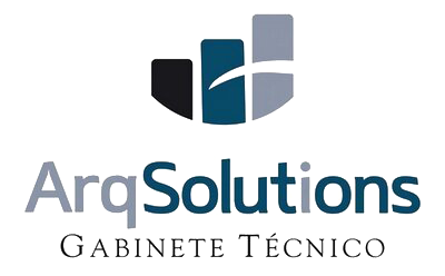 Un logotipo para una empresa llamada arqsolutions gabinete tecnico