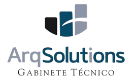 Un logotipo para una empresa llamada arqsolutions gabinete tecnico