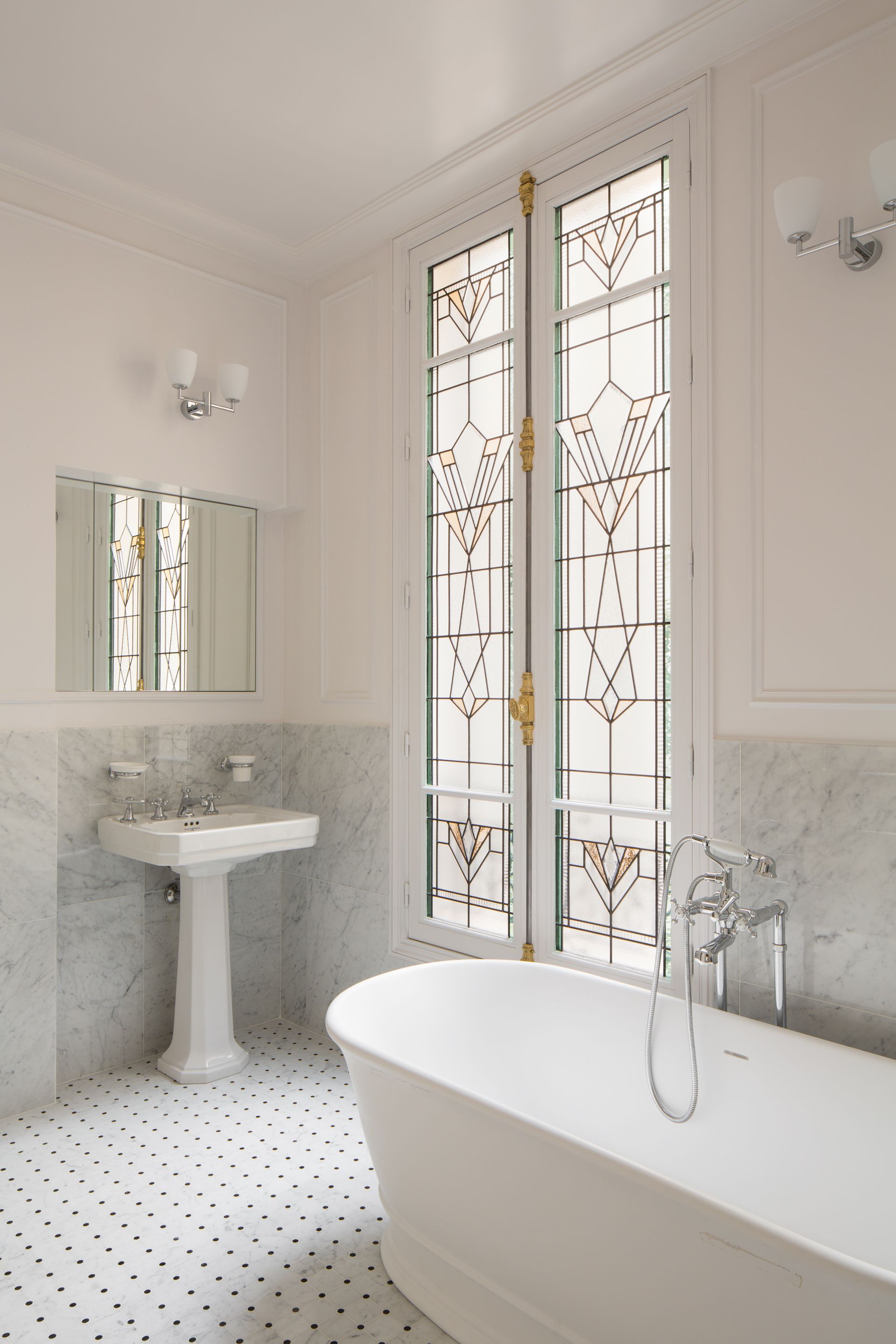 Chantier Painlevé - salle de bains style rétro avec baignoire