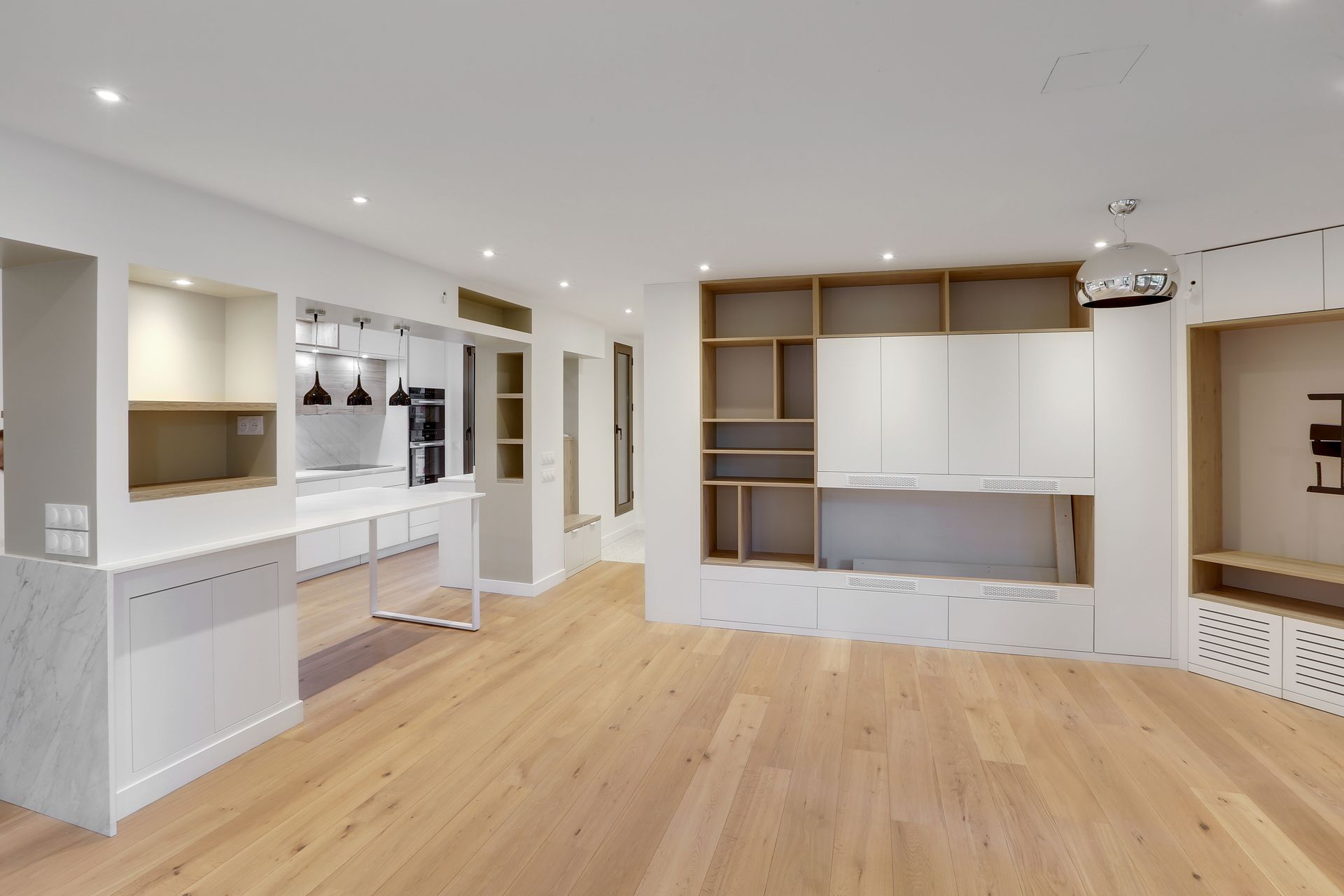 Chantier Effel - salon, bibliothèque