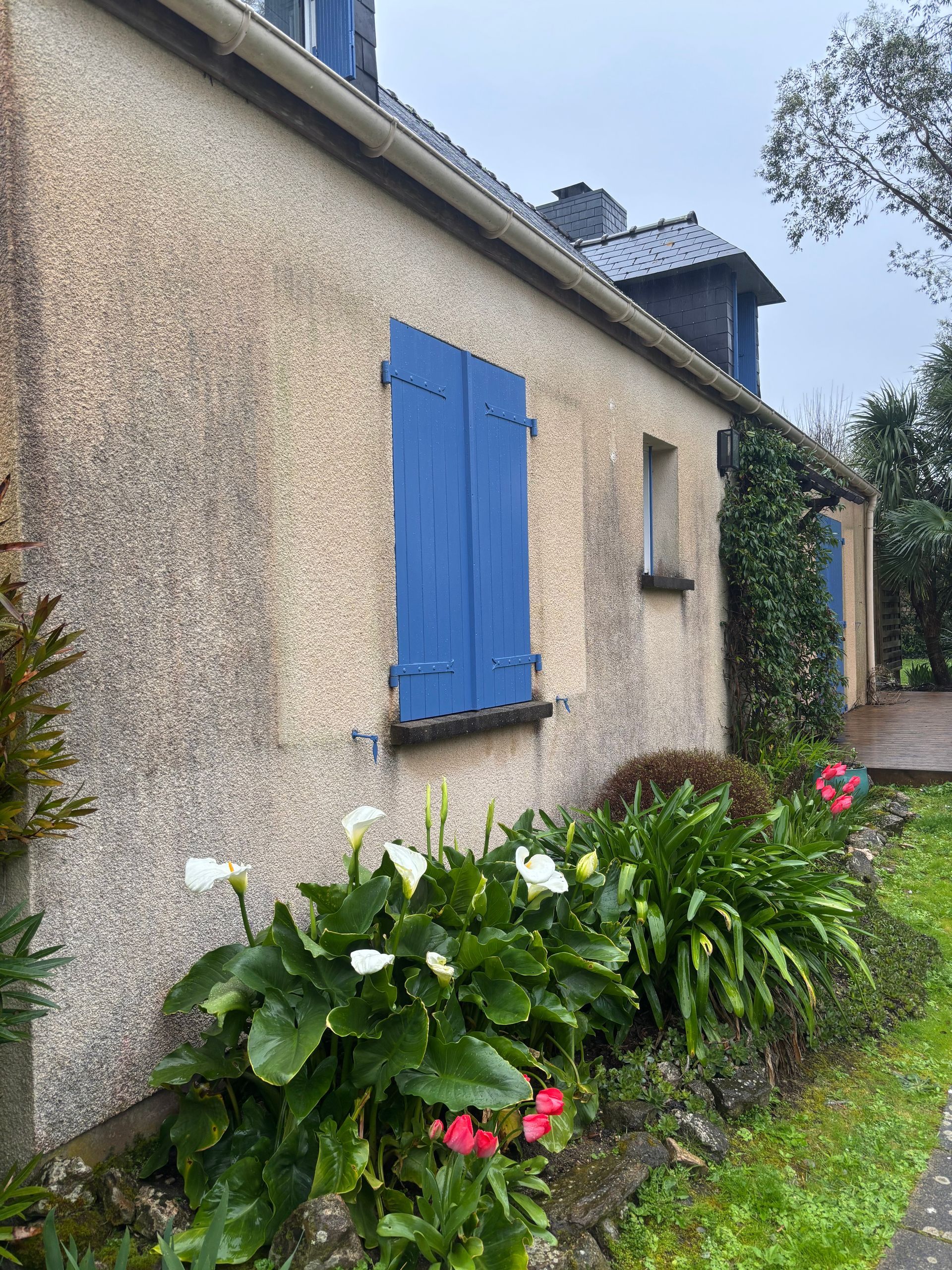 Les portes arrière ouvertes d'une camionnette blanche révèlent un intérieur spacieux et patiné, avec des panneaux de bois et un plancher en métal.