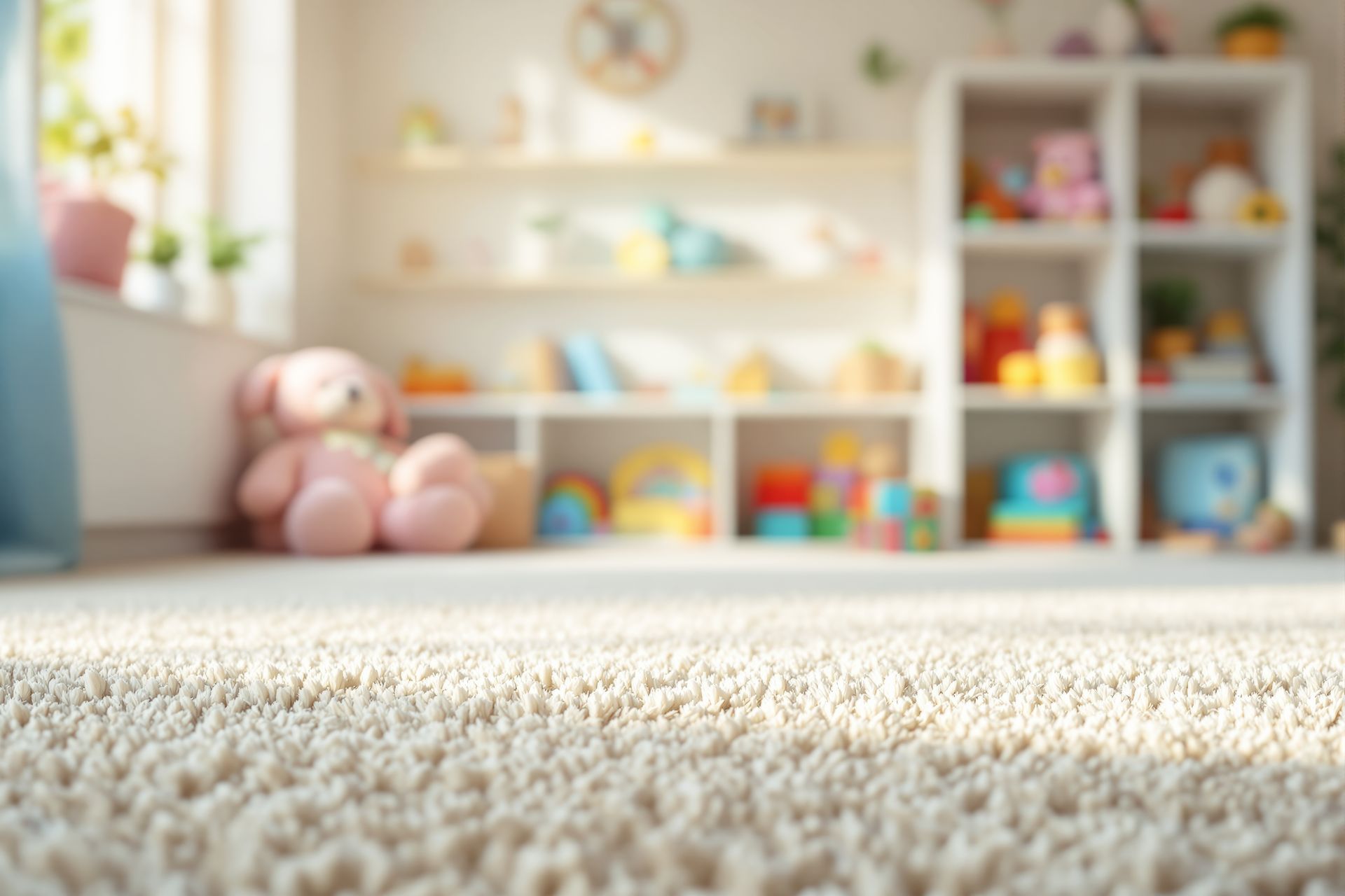 De la moquette dans une chambre.