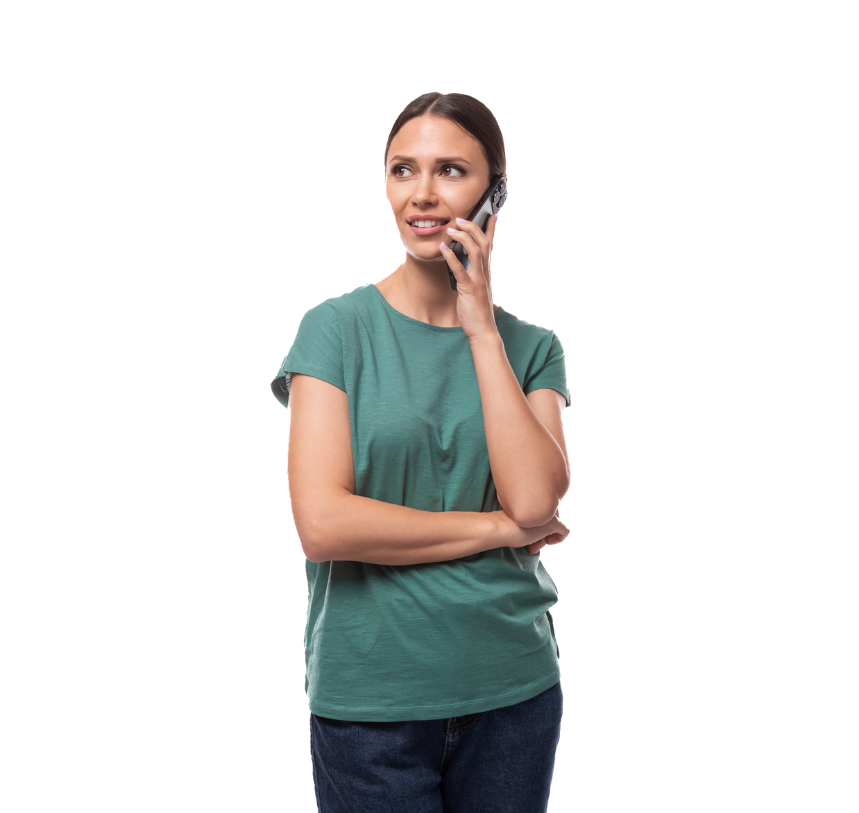 Une femme au téléphone