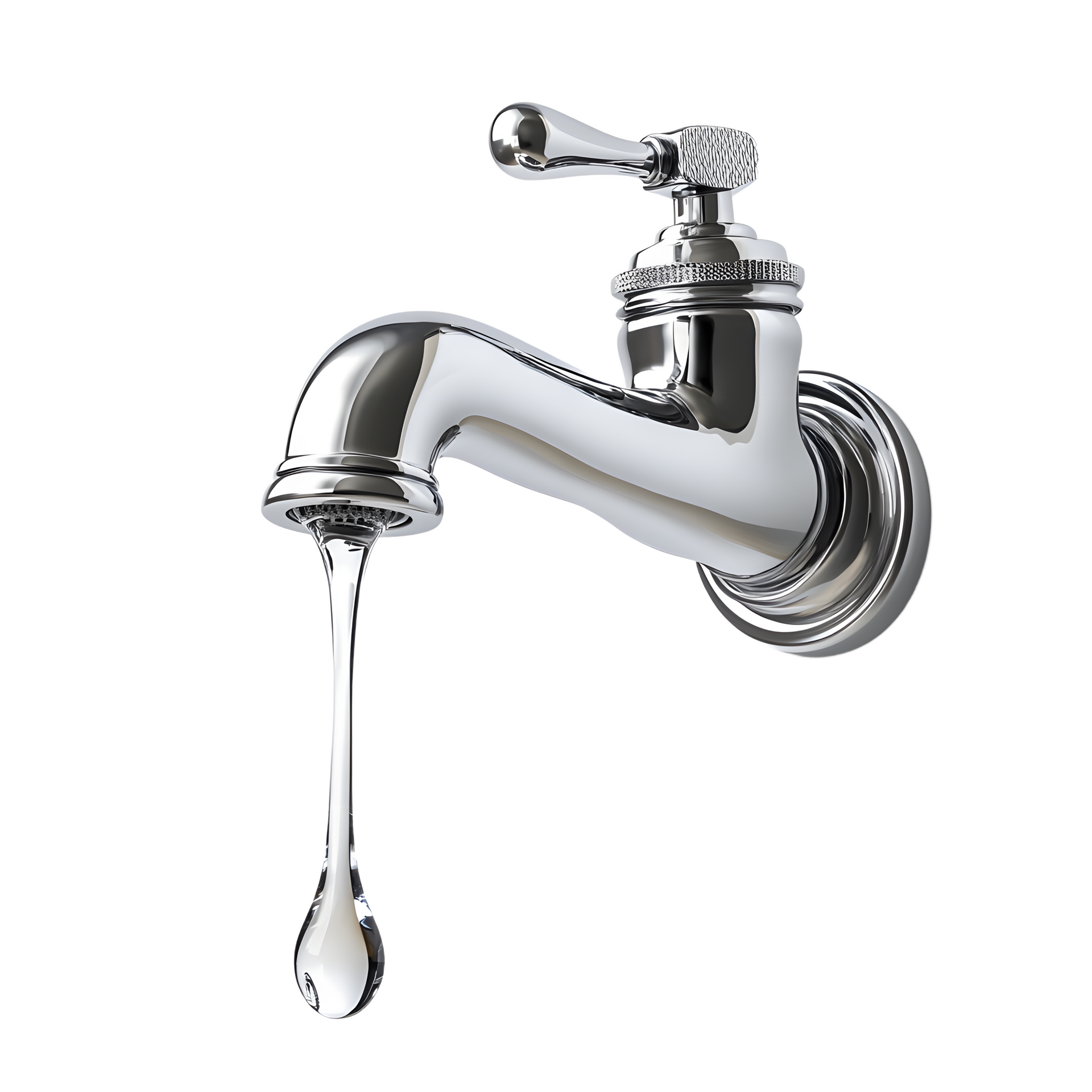 Un robinet avec une goutte qui coule