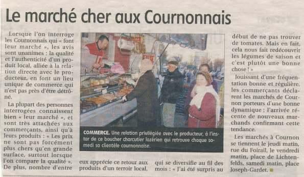Votre artisan boucher charcutier traiteur Maison Vignal de Grandrieu (48) au marché de Cournon