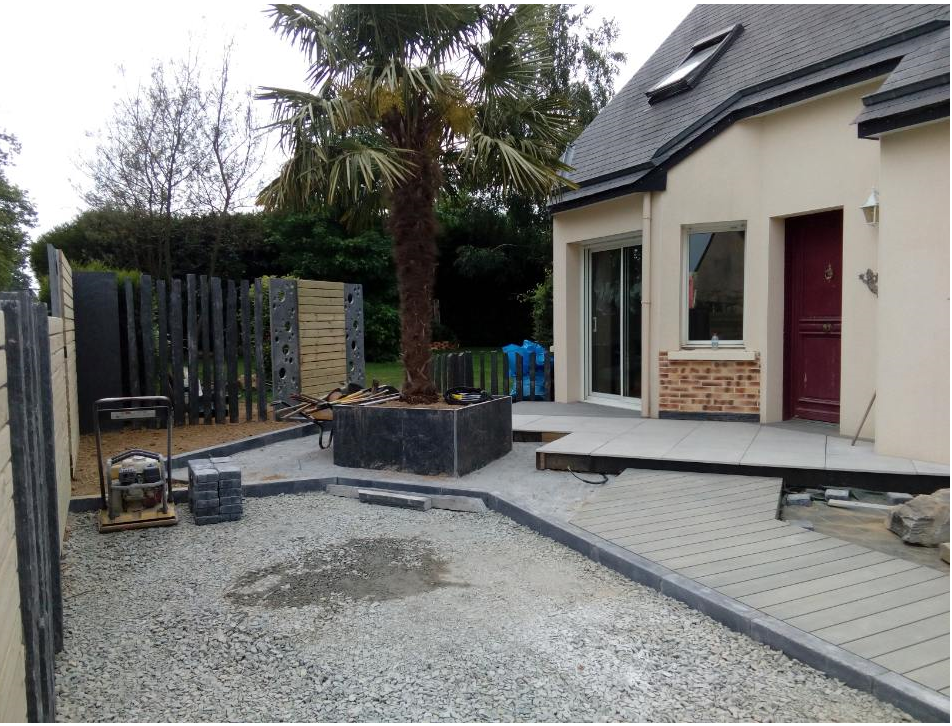 Travaux d'aménagement extérieur