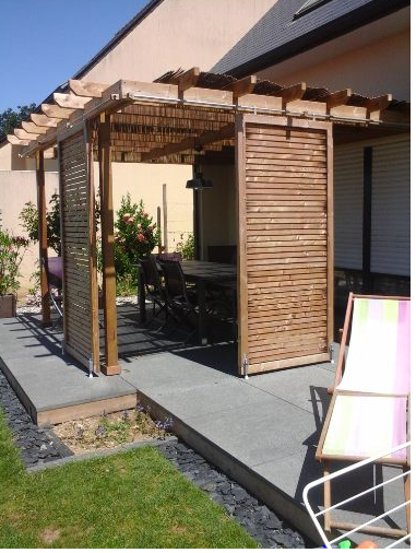 Pose de pergola en bois