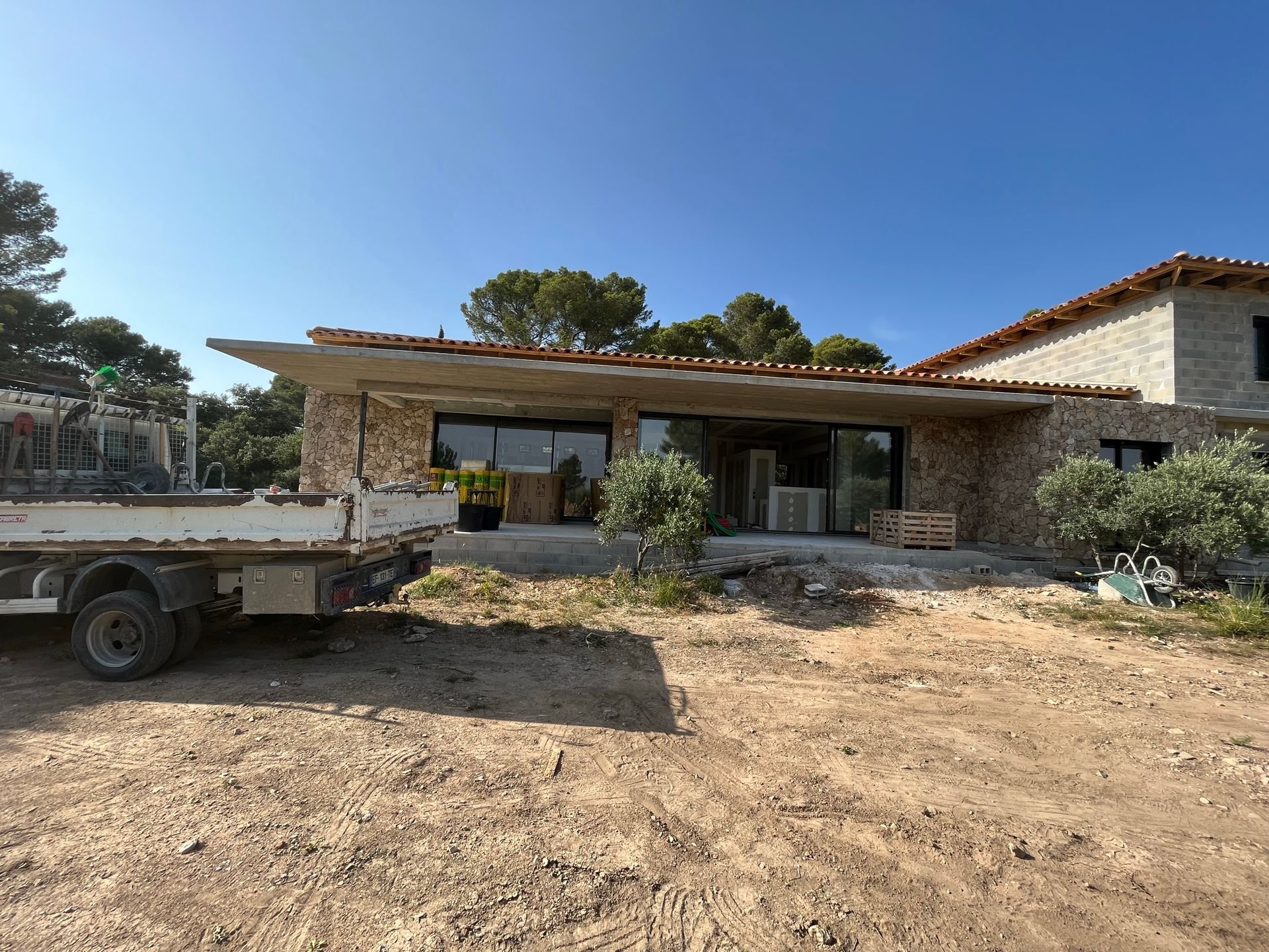 Chantier de construction d'une villa