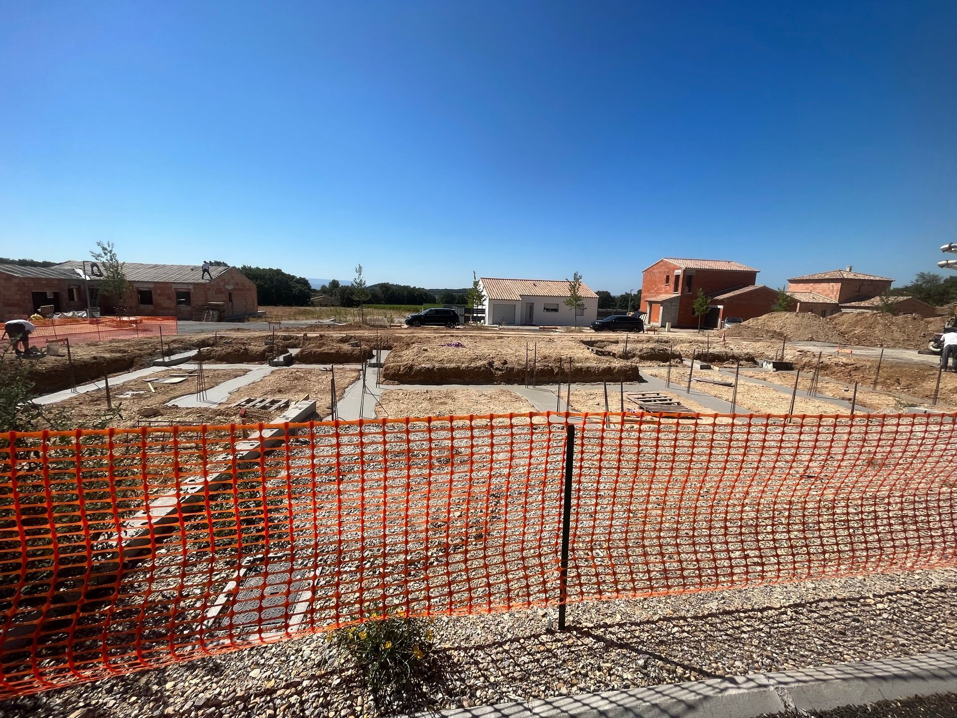 Chantier de construction pour une clôture