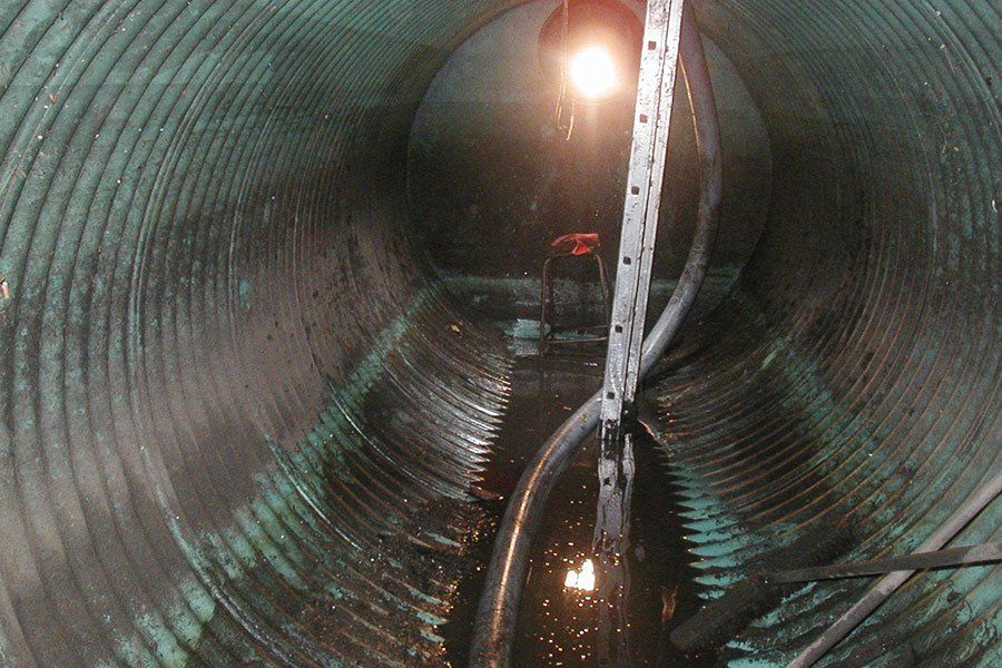 Le curage de grosses canalisations