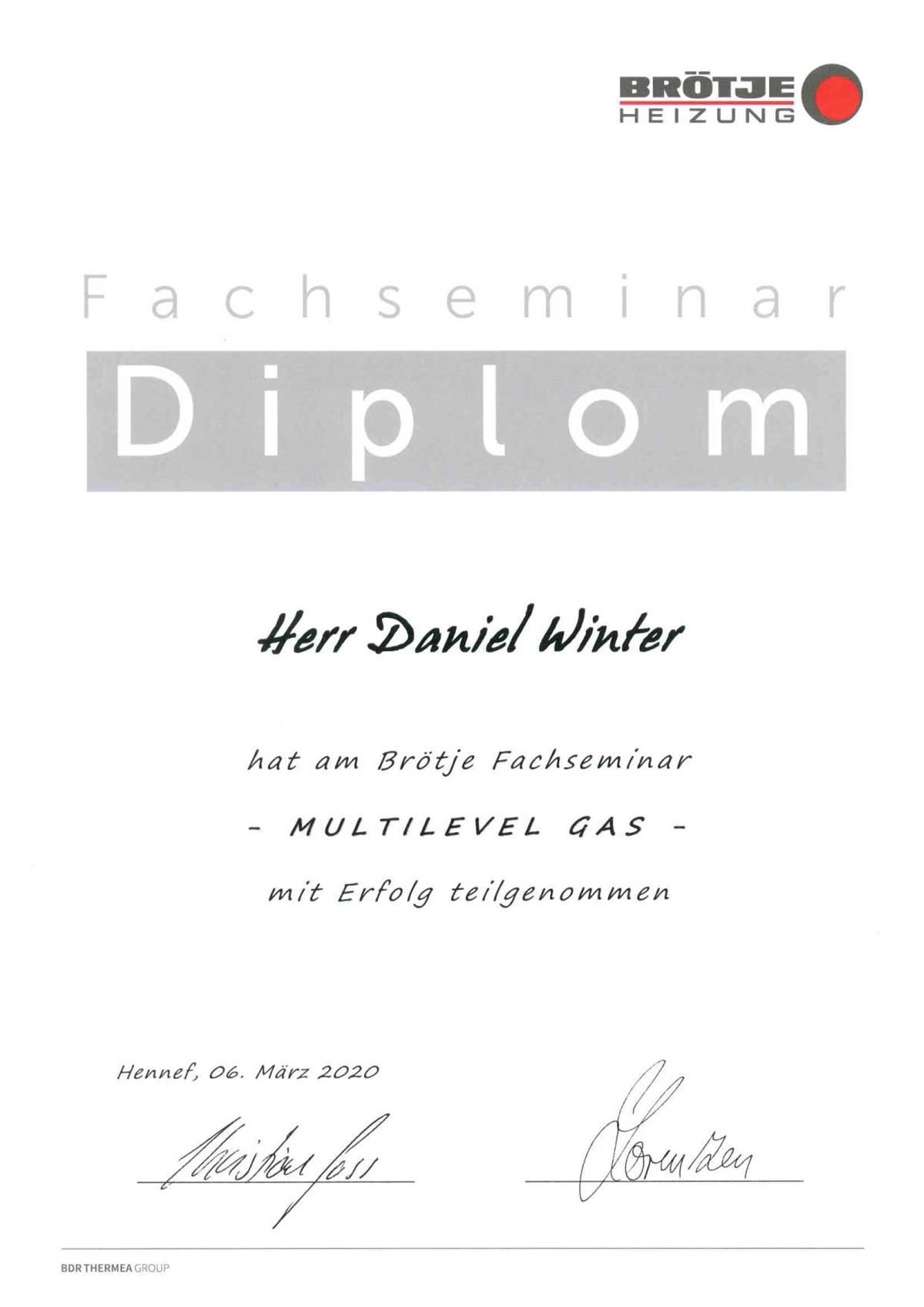 Ein Zertifikat mit der Aufschrift 