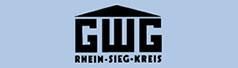 A logo for gwg rhein-sieg-kreis on a blue background