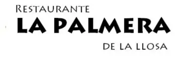 Logotipo del restaurante con la inscripci&oacute;n &ldquo;La Palmera de La Llosa&rdquo; en texto negro sobre fondo blanco.