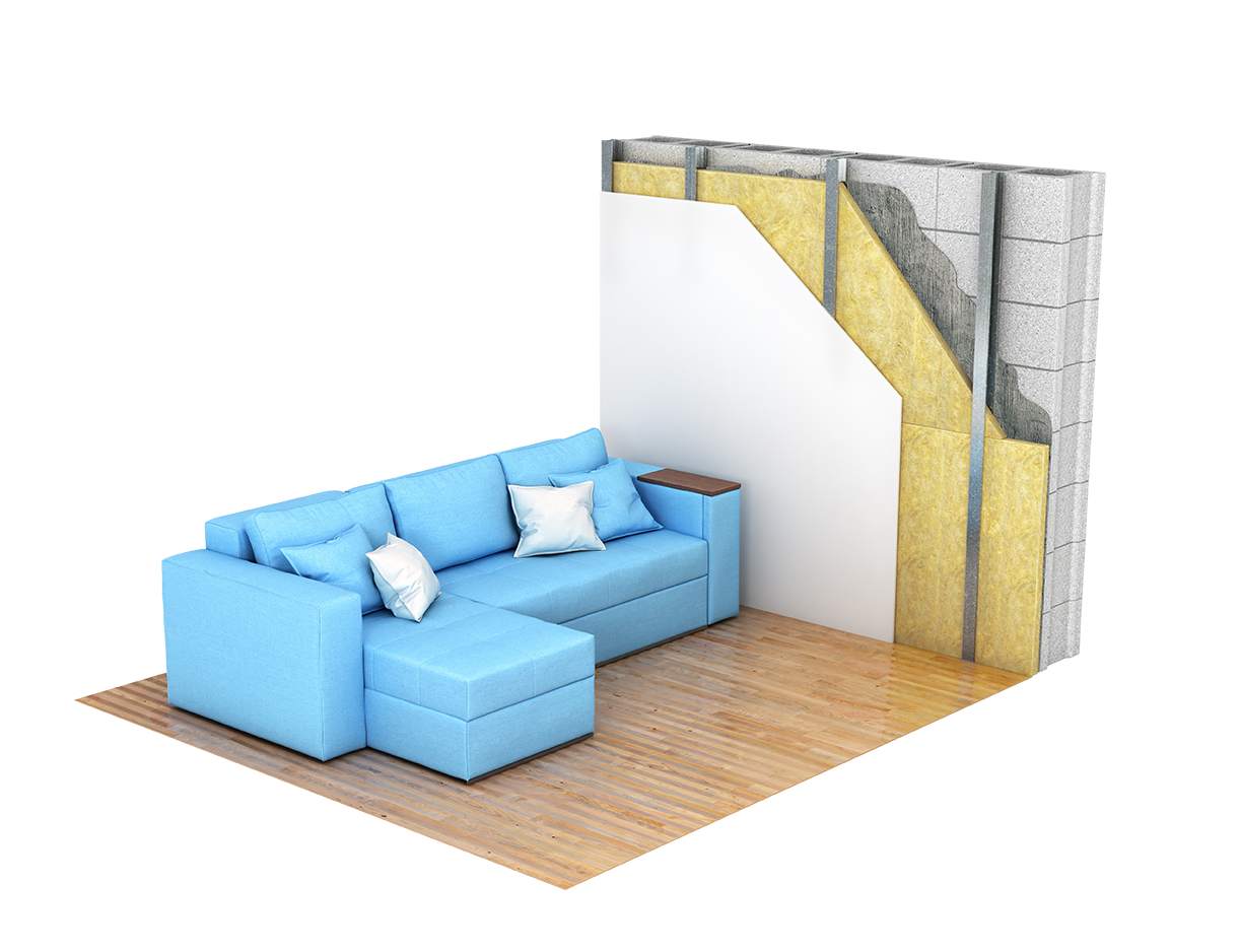 Illustration de l'isolation d'un salon