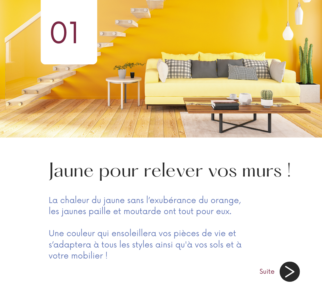 Peinture jaune.