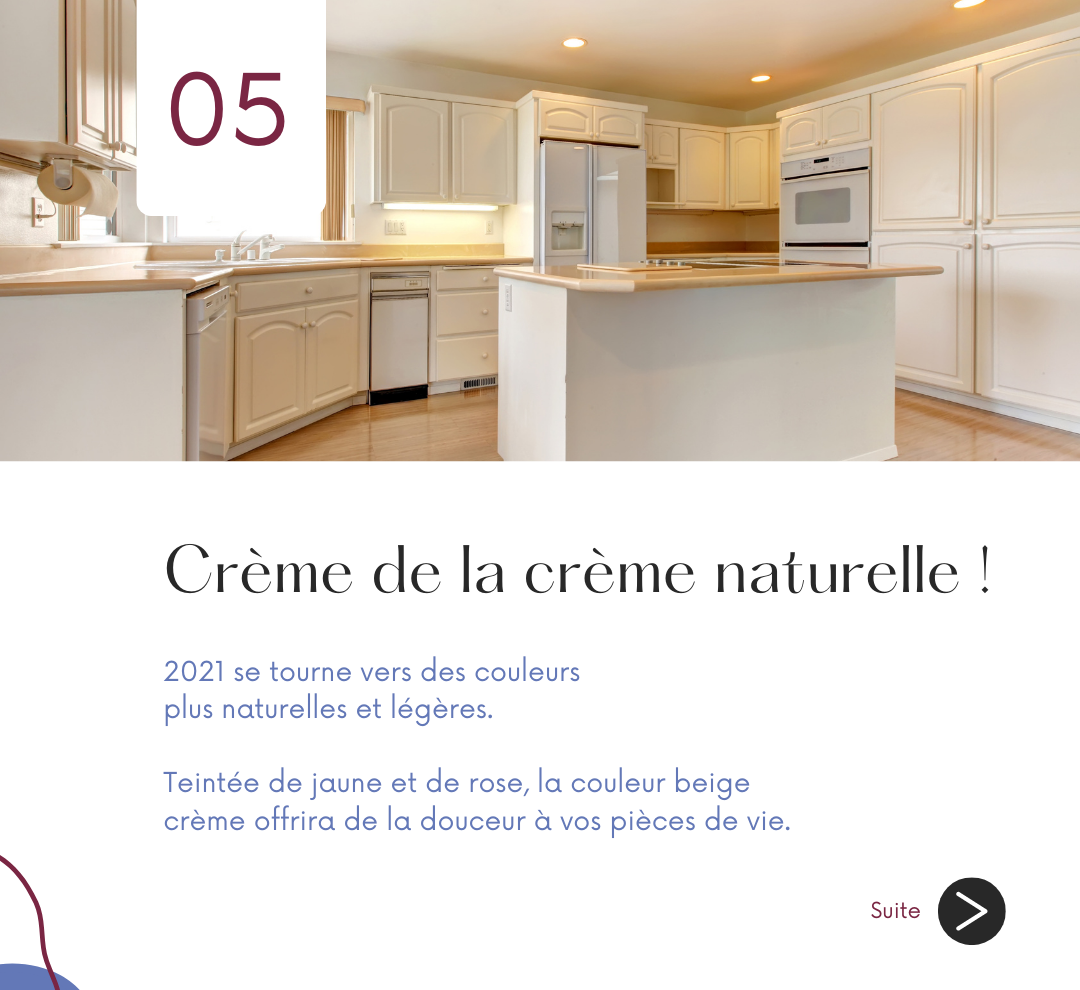 Peinture crème.