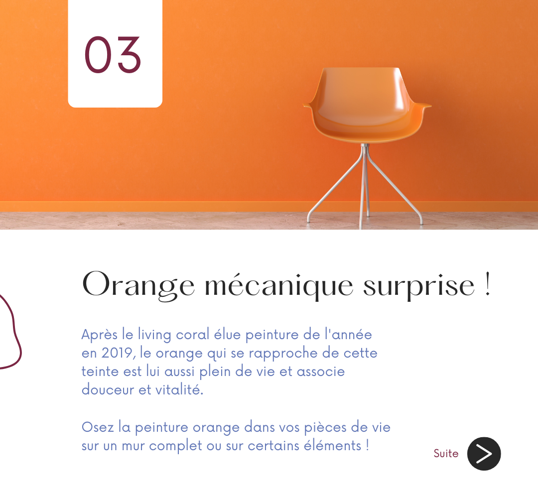 Peinture orange.