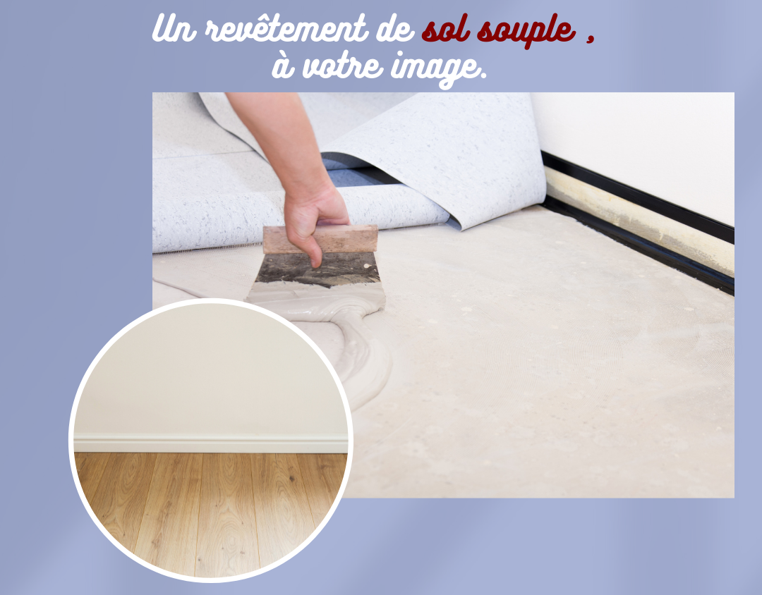 Un revêtement de sol souple.