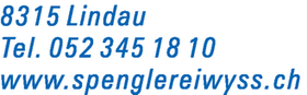 Adresse - Wyss AG Spenglerei Flachdach Blitzschutz Lindau