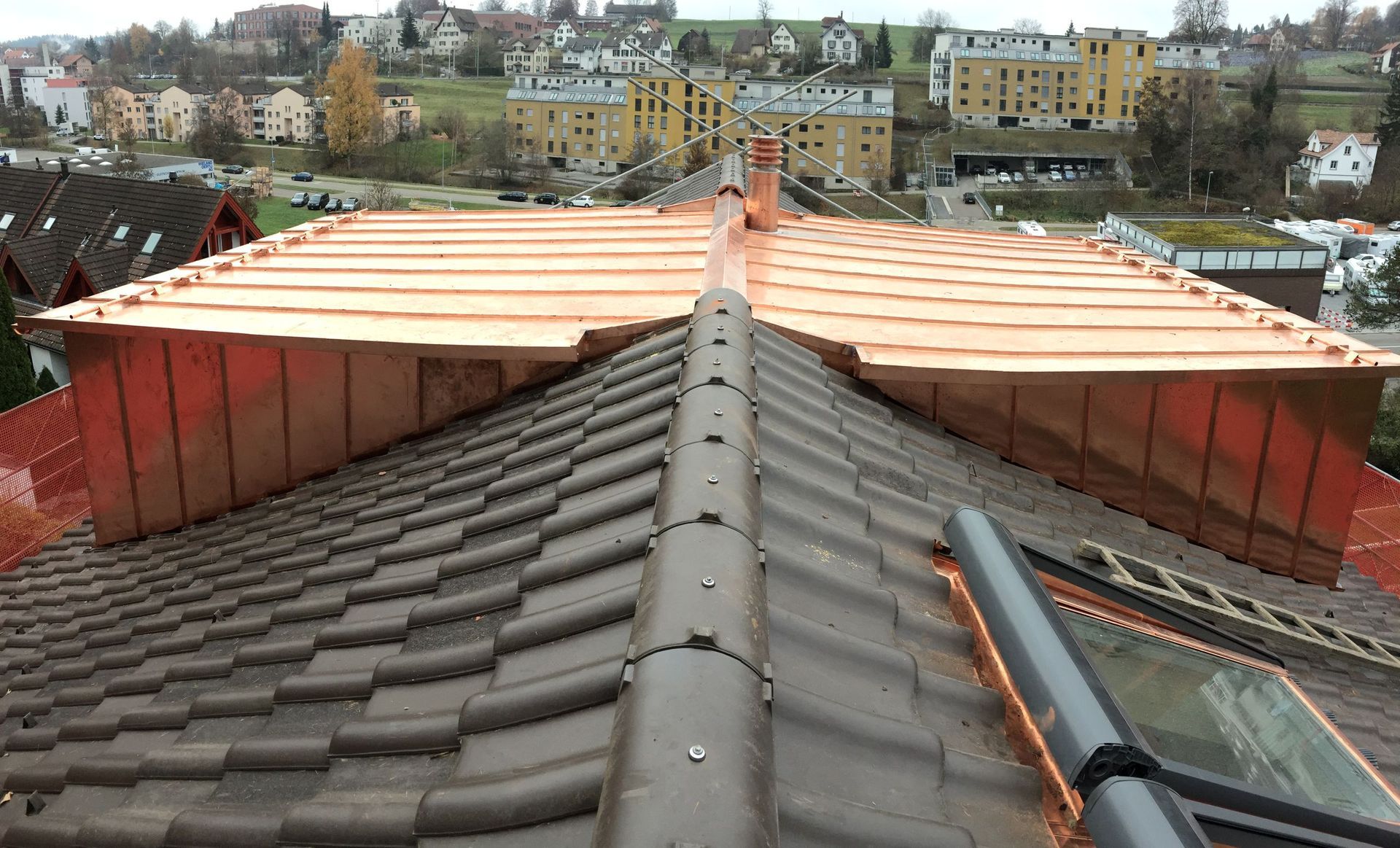 Wyss AG Spenglerei Flachdach Blitzschutz