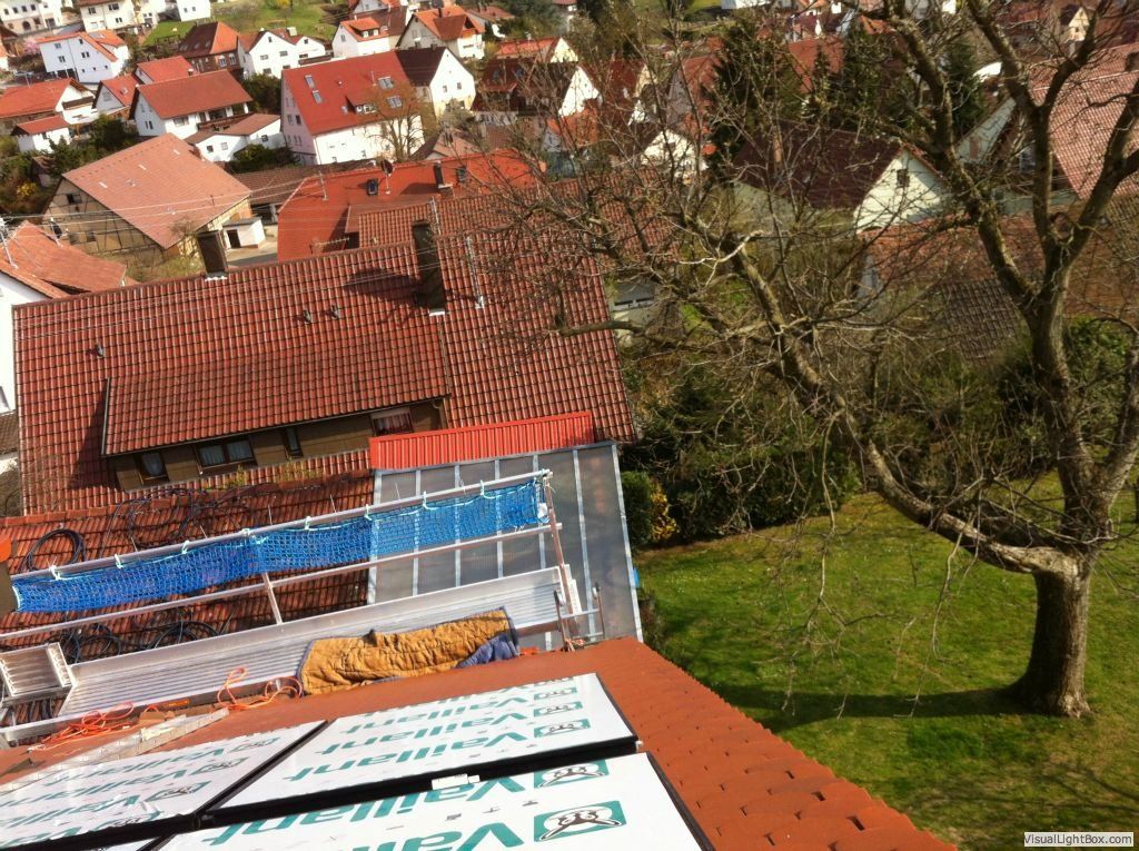 Vogelperspektive auf ein Dach