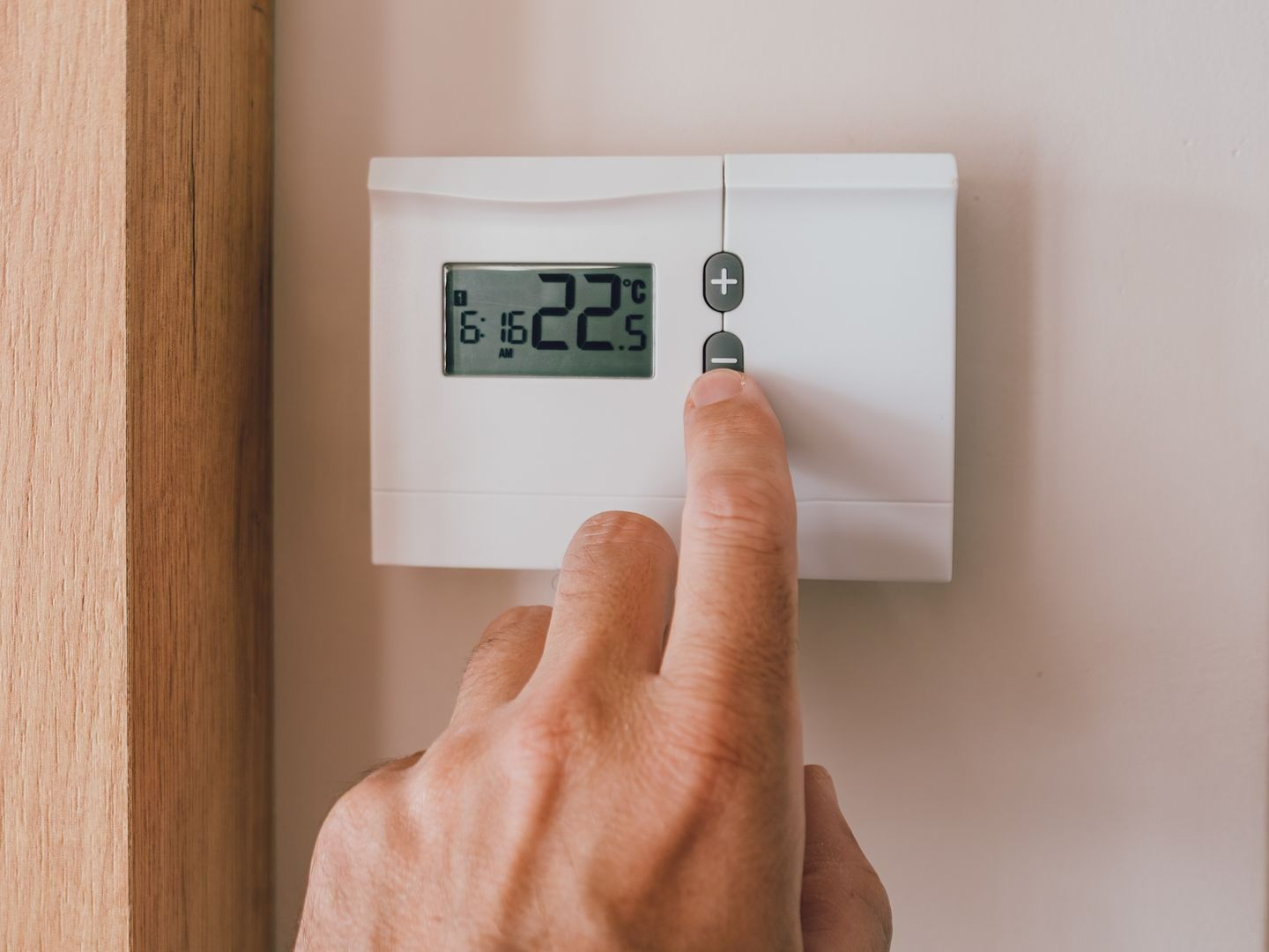 Changement de température thermostat