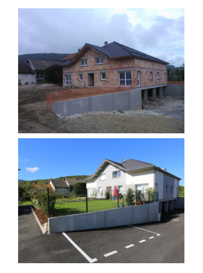 Façade avant et après