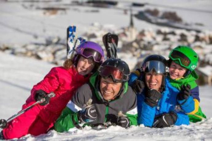 Familie Skifahrer