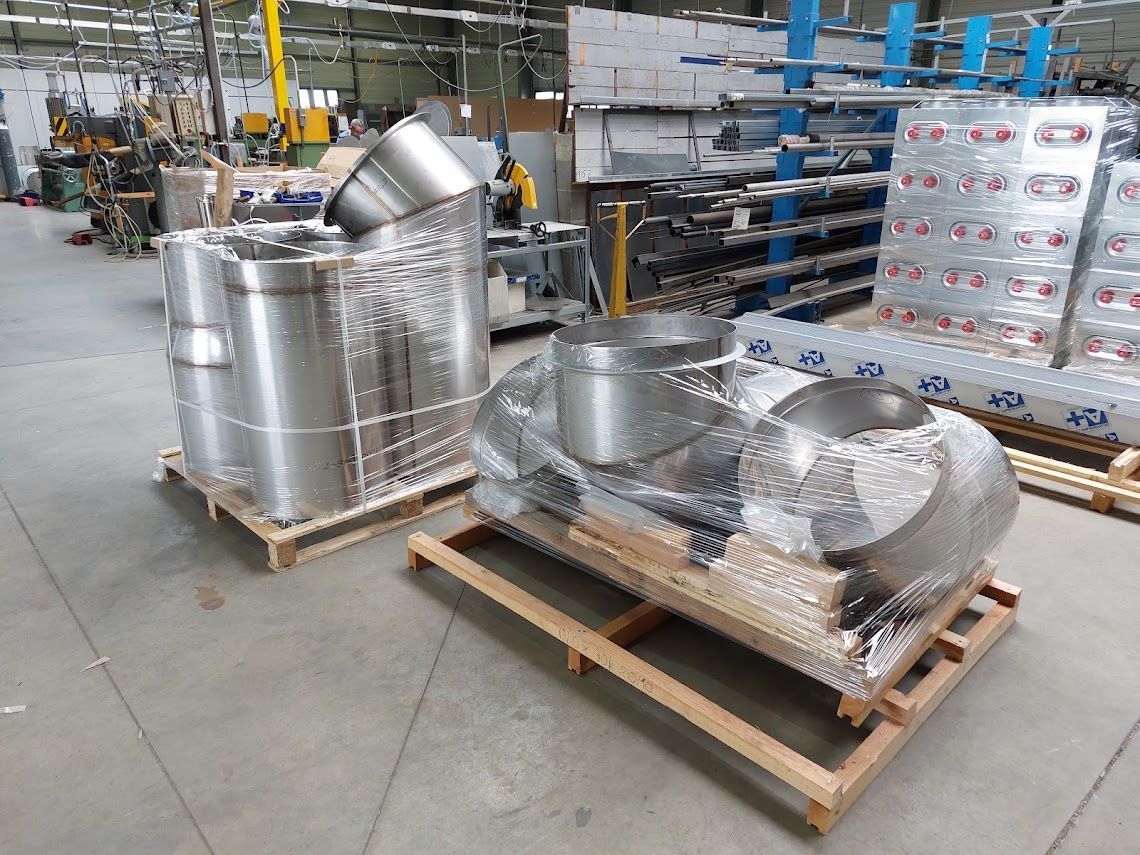 Tuyaux en acier emballés