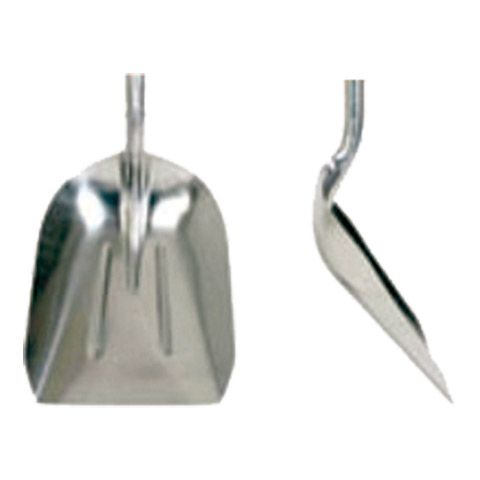 Dos palas de acero inoxidable sobre un fondo blanco