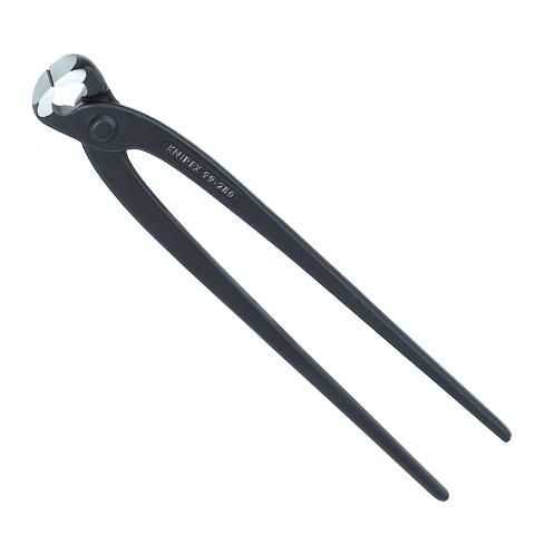 Un par de alicates negros sobre un fondo blanco.