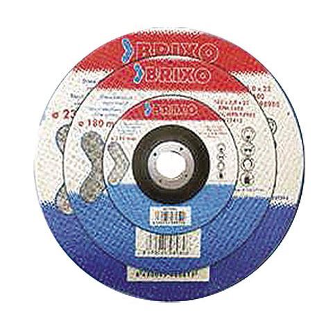 Un primer plano de un disco de corte sobre un fondo blanco.