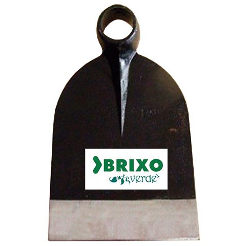 Una pala negra con un logotipo verde de Brixo.